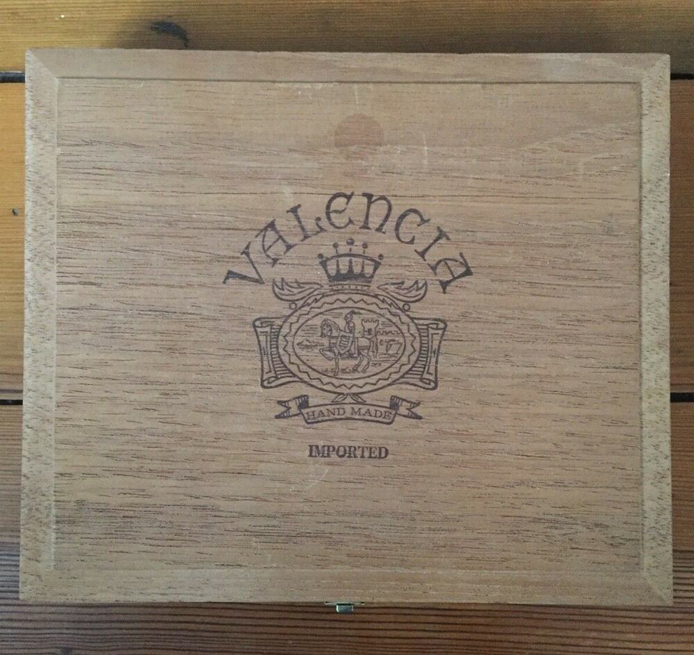 Vintage Antique Style Valencia No 800 Wooden Cigar Trinket Jewelry Box Nicaragua